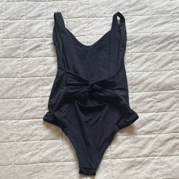 Chic Black Women's One-Piece Swimsuit - Picture 2 of 3